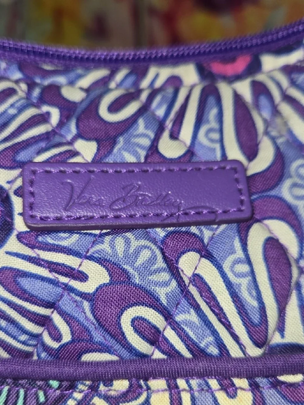 NWT Vera Bradley Purple and Pink Paisley Shoulder Bag